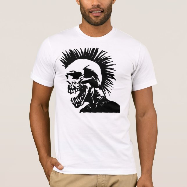 skeleton Mohikaner T-Shirt (Vorderseite)