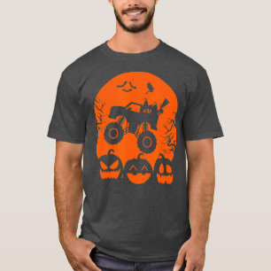 Skeleton Monster Truck Moon Candy Kleinkind Hallow T-Shirt