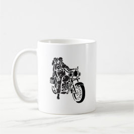 Skeleton Motorrad-Paare Tasse