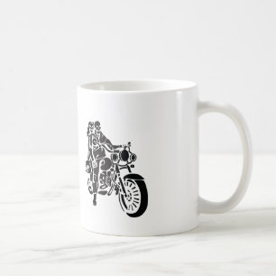 Skeleton Motorrad-Paare Tasse