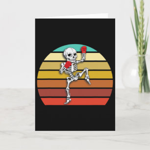 Skeleton Muay Thai Halloween Kickboxen Mma Karte