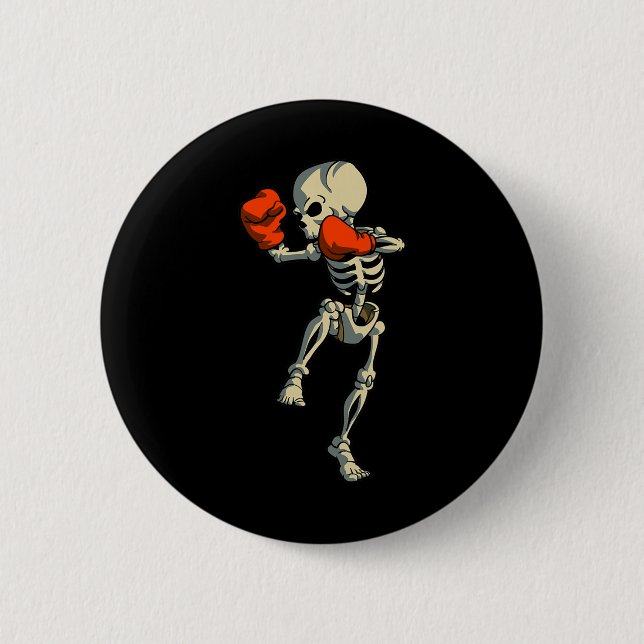 Skeleton Muay Thai Kick Boxing Mixed Martial Arts  Button (Vorderseite)
