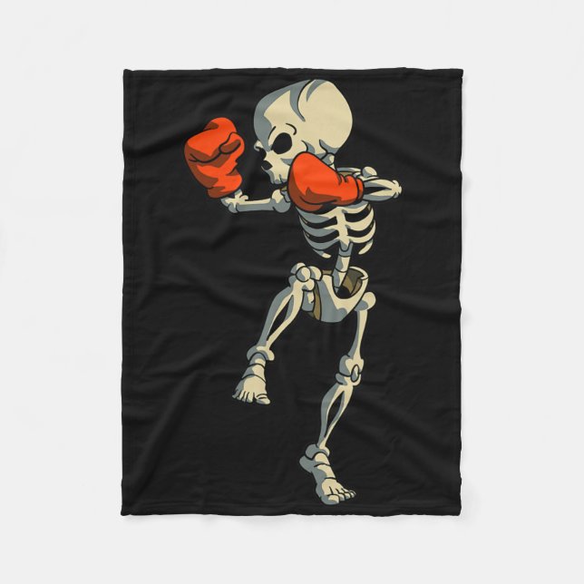 Skeleton Muay Thai Kick Boxing Mixed Martial Arts  Fleecedecke (Vorderseite)