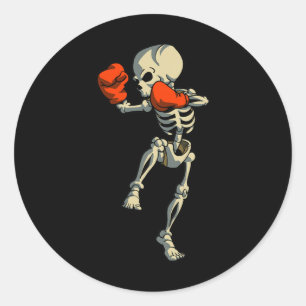 Skeleton Muay Thai Kick Boxing Mixed Martial Arts Runder Aufkleber