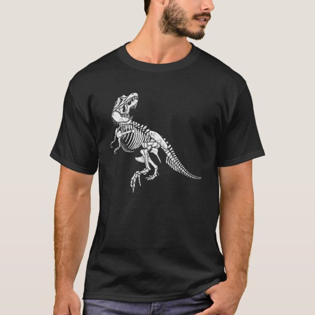 Skeleton of Dinosaur Just Girl Loves Sister Cousin T-Shirt (Vorderseite)