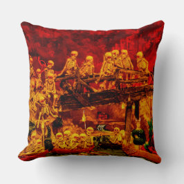 Skeleton Party in Helltown glückliches Halloween Kissen