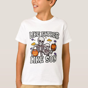 Skeleton Pater Son Matching Halloween-Kostüm T-Shirt