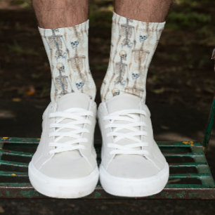 Skeleton Pattern Halloween Socken