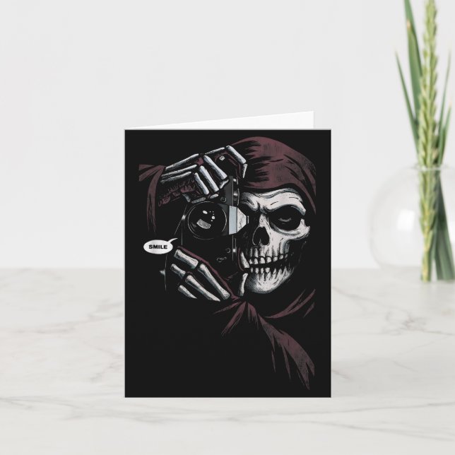 Skeleton Photographer Funny For Men Women  Karte (Vorderseite)