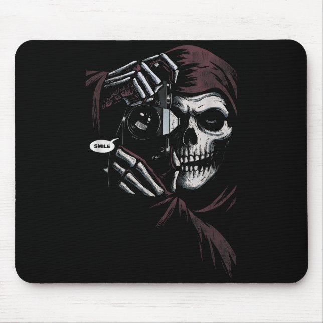 Skeleton Photographer Funny For Men Women  Mousepad (Vorne)