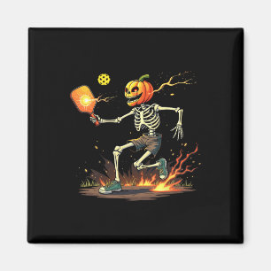 Skeleton Pickleball Halloween Spooky Sports Magnet