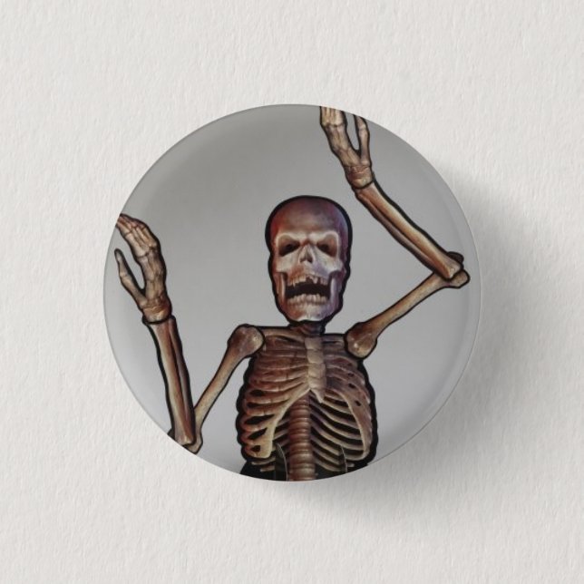 "Skeleton" Pinback Knopf Button (Vorderseite)
