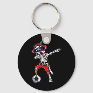 Skeleton Pirate & amp; Fußball-Ball Halloween-Cost Schlüsselanhänger