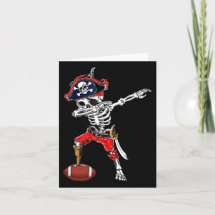 Skeleton Pirate & amp; Fußball-Ball Halloween Karte