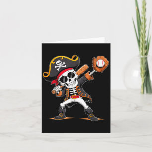 Skeleton Pirate Halloween Kostüm Baseball Player Karte