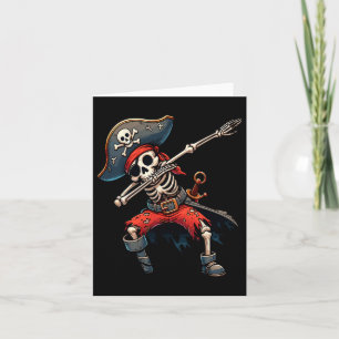 Skeleton Pirate Kids Karte