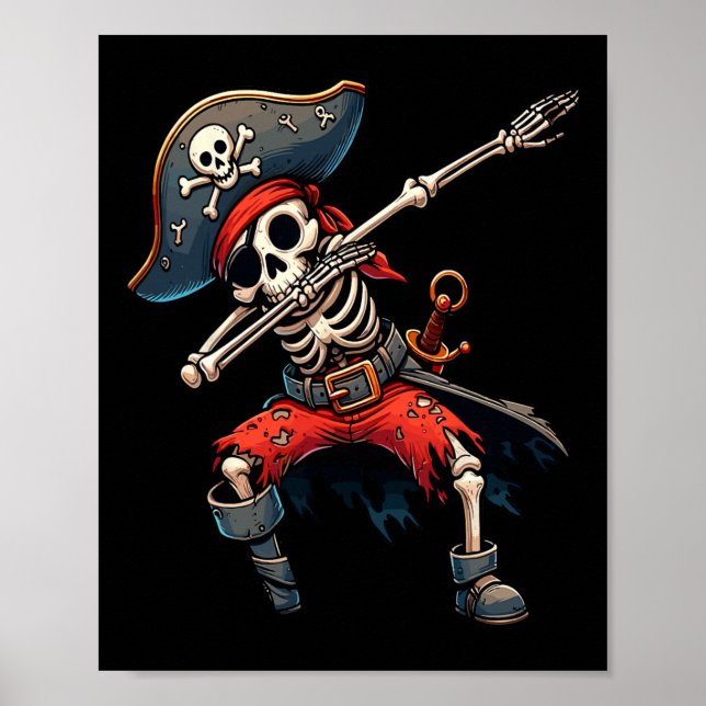 Skeleton Pirate Kids Poster (Vorne)