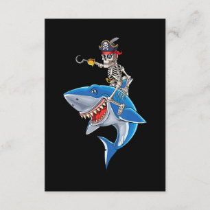 Skeleton Pirate Riding Hai Niedlich Boys Halloween Begleitkarte