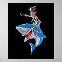 Skeleton Pirate Riding Hai Niedlich Boys Halloween