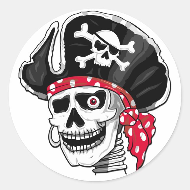 Skeleton Pirate Stickers (Vorderseite)