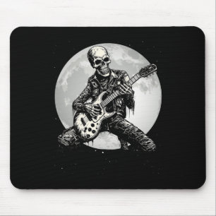 Skeleton Playing Gitarre Punk Rock Musik Halloween Mousepad