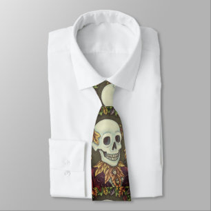 SKELETON PORTRAIT, SKULL, AUTUMNVERLÄNGERUNG KRAWATTE