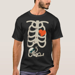 Skeleton Pregnancy Announcement Röntgen Halloween T-Shirt