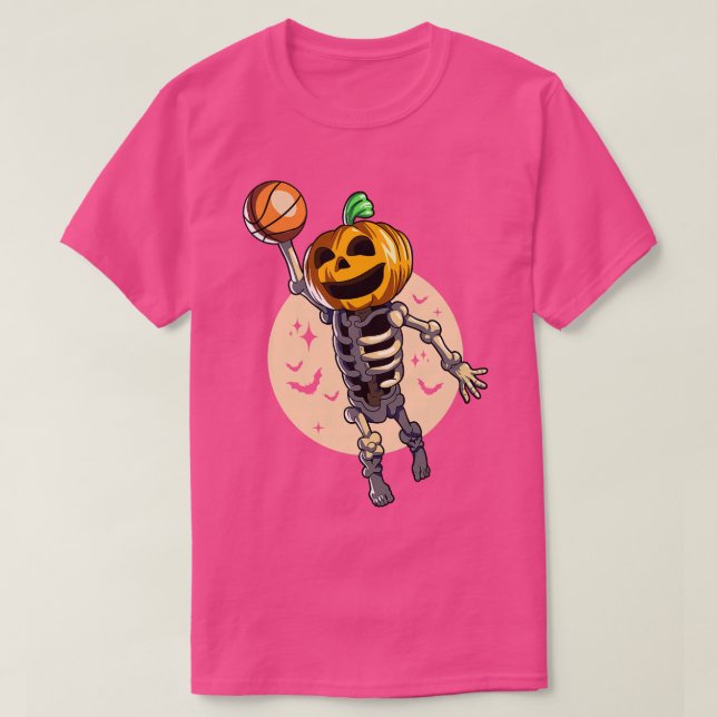 Skeleton Pumpkin Baller T-Shirt (Design vorne)