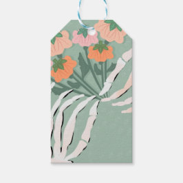 Skeleton Pumpkin Bouquet Halloween Geschenkanhänger