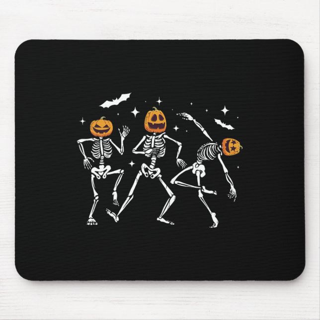 Skeleton Pumpkin Halloween Mousepad (Vorne)