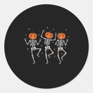 Skeleton Pumpkin Soky Tanzkosten Halloween Runder Aufkleber