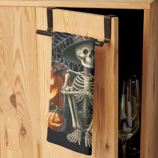 Skeleton Pumpkins Halloween Küchentücher