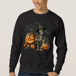 Skeleton Pumpkins Halloween Sweatshirt