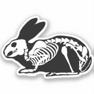 Skeleton Rabbit Aufkleber