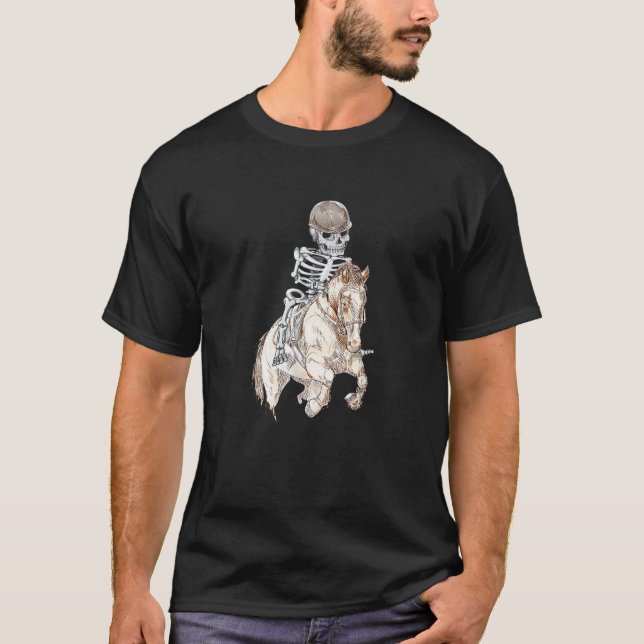 Skeleton Racing Shirt Reitsport Reitschiff Hallowe (Vorderseite)