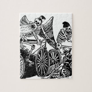 Skeleton Radfahrer durch José Guadalupe Posada Puzzle