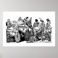 Skeleton-Radfahrer von José Guadalupe Posada