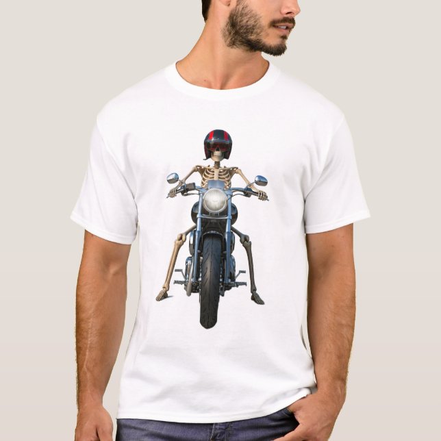 Skeleton Rafting a Bike T - Shirt (Vorderseite)