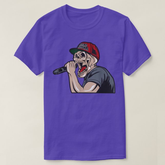 Skeleton Rapper Rapper T - Shirt (Design vorne)