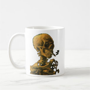 Skeleton Rauchen Van Gogh Art Kaffeetasse
