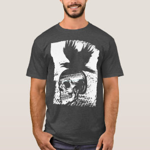 Skeleton Raven Gothic Satanism Occult Horror Devil T-Shirt