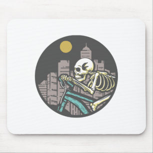 Skeleton Reiten Fahrrad Mousepad