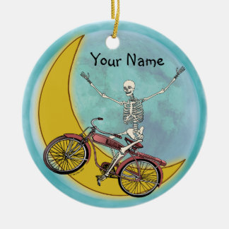 Skeleton Reiten Keramik Ornament