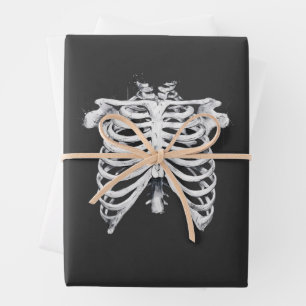 Skeleton Rib Cage Halloween Kostüm Geschenkpapier Set
