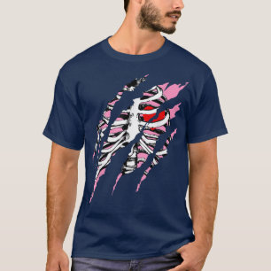 Skeleton Rib Cage Herz Halloween Kostüm Xray Men T-Shirt