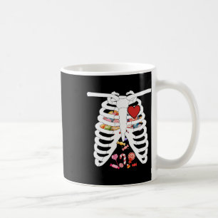 Skeleton Rib Cage Röntgen Candy Funny Halloween Ko Kaffeetasse