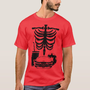 Skeleton Rib Käferknochen Junkfood Xray  T-Shirt