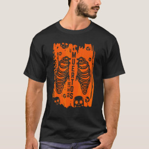 Skeleton Ribcage Dia De Los Muertos Halloween T-Shirt