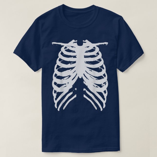 Skeleton Ribcage Halloween  T-Shirt (Design vorne)