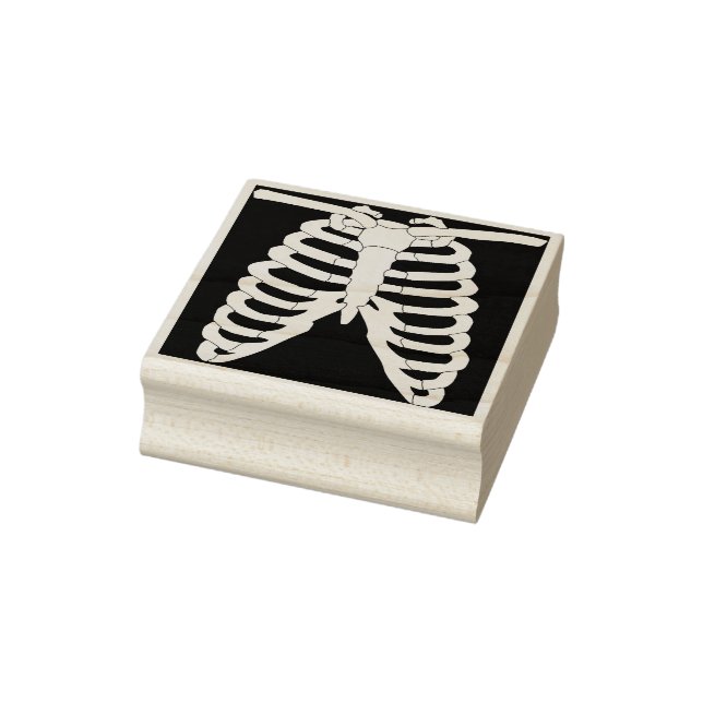 Skeleton ribs Illustration Art Briefmarke Gummistempel (Stempel)